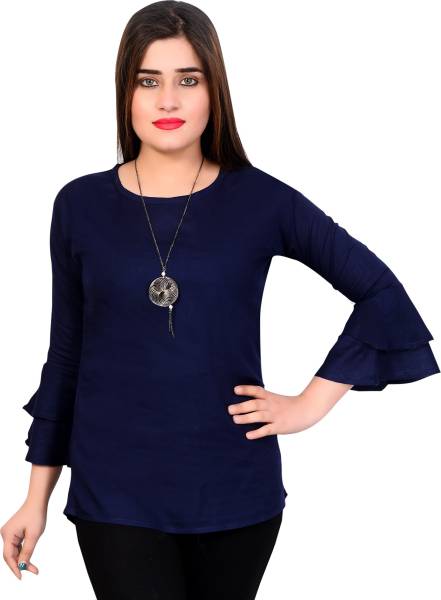 SNIFFY Girls Casual Rayon Top