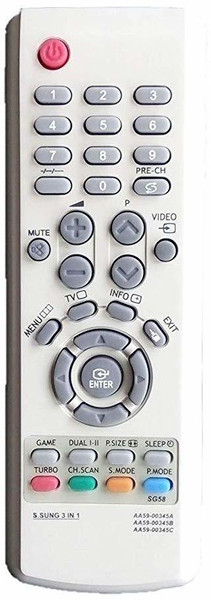 BhalTech 3 in 1 AA59-00345A,AA59-00345B,AA59-00345C CRT TV Universal Compatible with SG58  Samsung Remote Controller