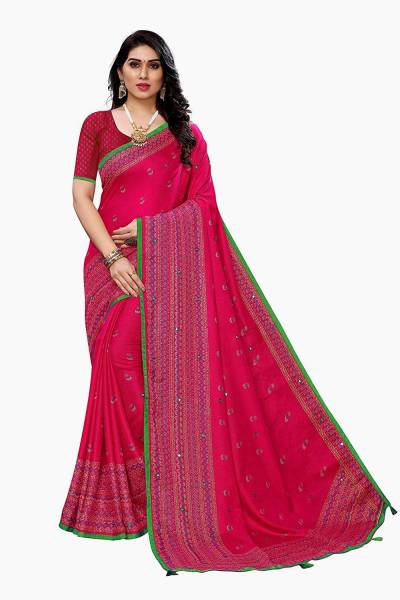 Bhuwal Fashion Printed Bollywood Cotton Jute Saree