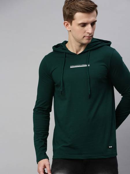 Wrogn hooded shop t shirt