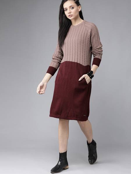 Roadster Women Sweater Purple Dress