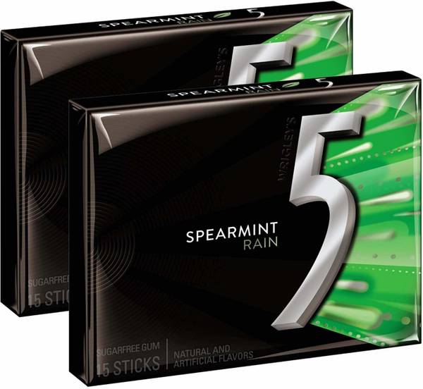 Wrigleys Spearmint Rain 40.5g (pack of 2), 81g Spearmint Rain Chewing Gum