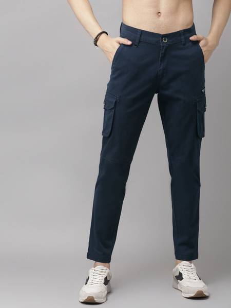 Roadster Regular Fit Men Dark Blue Trousers