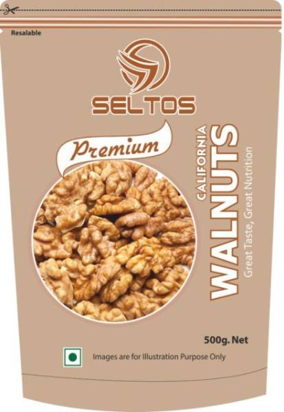 Seltos Natural Premium California Walnut Kernels 500g. ( Akhroot ,California Walnut, Akhroot Giri. )Without Shell , Walnuts