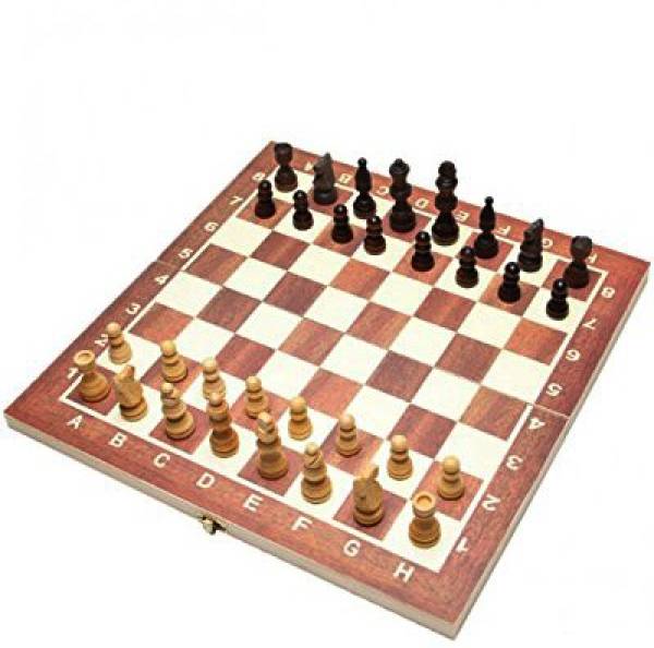 Spocco 11"X 11" Wooden chess Board game Foldable Tournament Chess Strategy & War Board Game