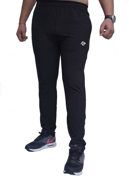RANBOLT Solid Men Black Track Pants