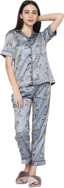 Smarty Pants Women Printed Multicolor Shirt & Pyjama set