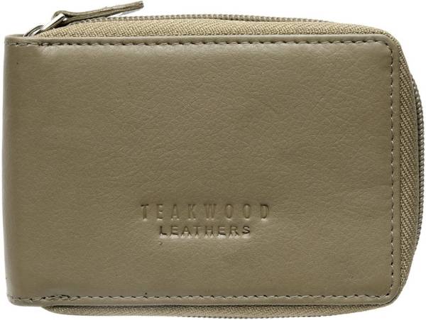 Teakwood Leathers Men Khaki Genuine Leather Card Holder