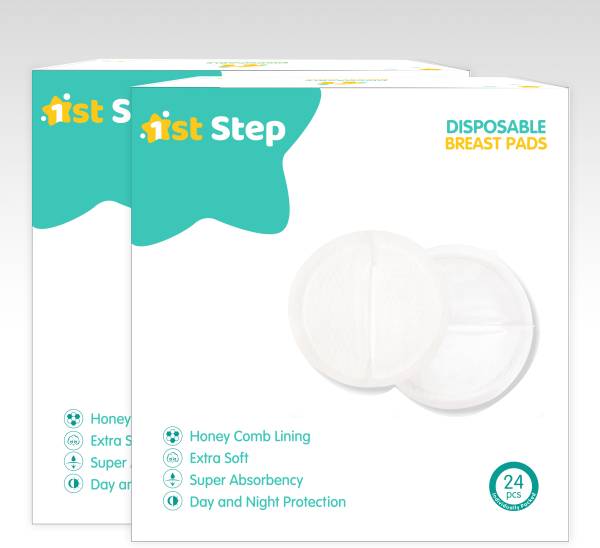 1st Step ST-1012(2) Honey Comb Lining, Super Absorbant Disposable Breast Pads Nursing Breast Pad