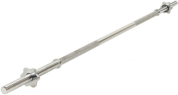 DOLPHY Straight Barbell Rod 5 Feet 25mm Standard with Spinlocks - Max Load 160kg Weight Lifting Bar