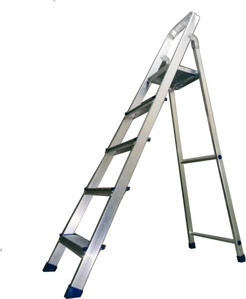RAFTTAR 5 Step ( 1 Platform + 4 Step ) Aluminium Ladder Aluminium Ladder