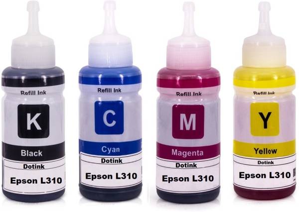 Refill Ink For Epson L310 Dye Ink Compatible EcoTank Inkjet Printer Epson L130, L110, L210, L220, L310, L360, L355, L365, L380, L385, L405, L455, L485...