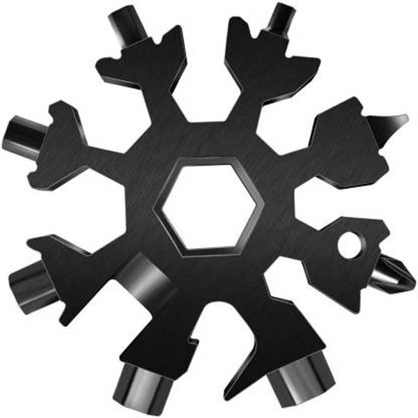 MS MODSTYLE 18-in-1 Steel Snowflake Multi-Tool Keychain , Screwdriver , Bottle Opener Tool Camping & Hiking keychain toolkit