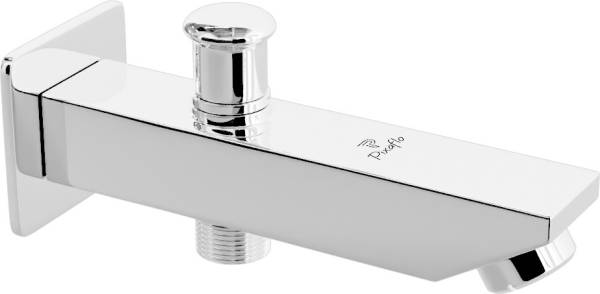 PIXAFLO Crux Brass Bath Tub Diverter Spout with Wall Flange (Chrome) (Tip-Ton) HIGH FLOW Spout Faucet