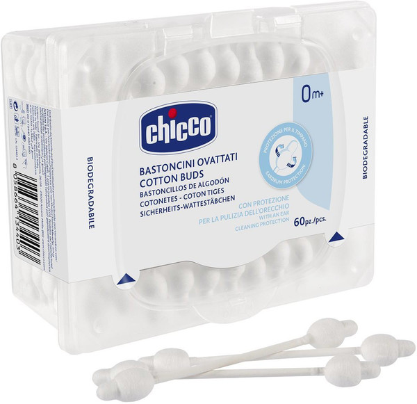 Chicco Cotton Buds 60 Pcs With Ear Drum Protection