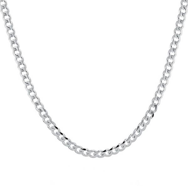 SILVERSHOPE CURUB CUTTING CHAIN FOR MEN AND BOYS Silver, Sterling Silver Plated Silver Chain