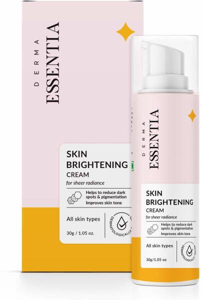 DERMA ESSENTIA Skin Brightening Face Cream, For reducing Dark Spots and Pigmentation -30gm Paraben Free and Dermatologically Tested