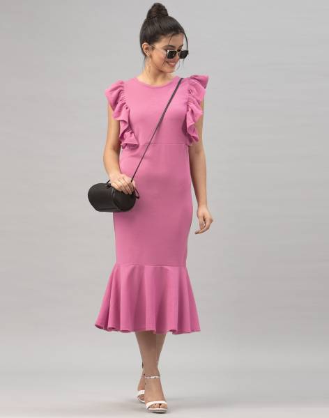 Selvia Women Bodycon Pink Dress