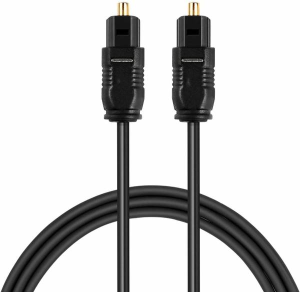 RyzCare TV-out Cable Fiber Optical Cable 3 m Plastic Digital OpticalAudio Cable Cable 24K Gold Plated