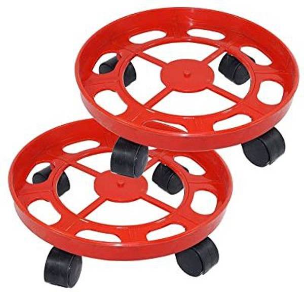 Grovent 2 Pcs LPG Cylinder Trolley with Wheels Strong Plastic Gas Cylinder Trolley With Wheel | Gas Cylinder Trolly || Gas Trolly | Lpg Cylinder Stand...