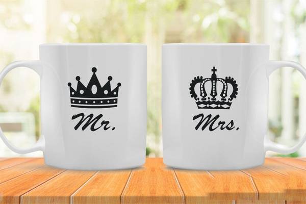 V Kraft "mr. and mrs king queen couple matching mug set " love quote printed Ceramic love with Handle-Perfect Gift to Anyone On Any Occasion | Coffee ...