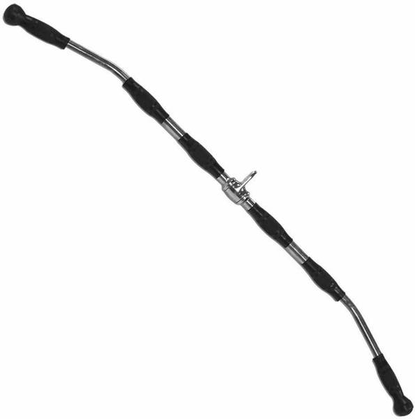 Black Mountain LAT Pulldown Bar Cable Machine Attachment Rubber Handle for Gym Multi-training Bar