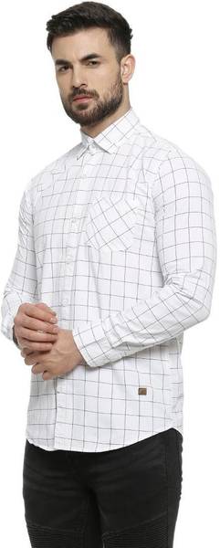 CAMPUS SUTRA Men Printed Casual White Shirt
