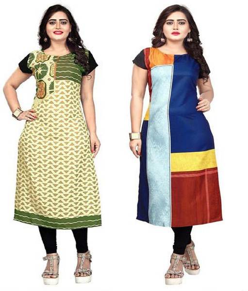 ak fashion mall Women Printed Straight Kurta