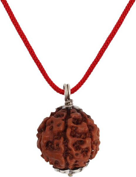 Astrodidi 8 Mukhi Rudraksha Eight Face Rudraksh Pendant Indonesian Java Small Size Bead With Lab Report Silver Wood Pendant