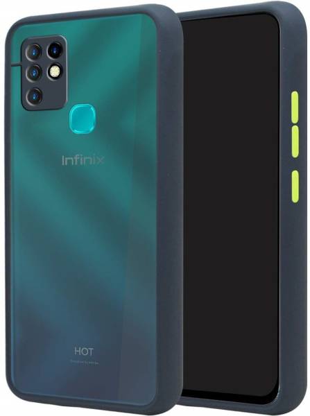 BLACK GORILLA Back Cover for Infinix Hot 10, Camera Protection Case, Frosted Smoke Case