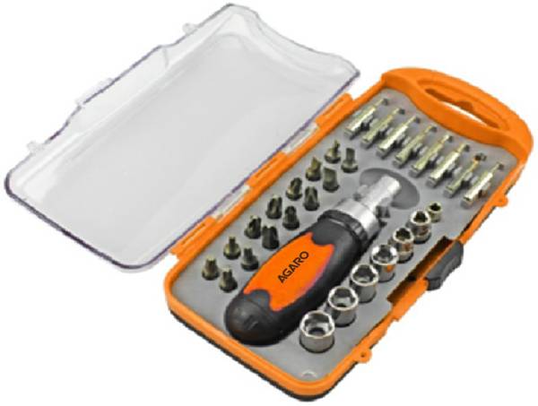 AGARO 30Pcs Magnetic Ratchet Screwdriver Set Ratchet Screwdriver Set