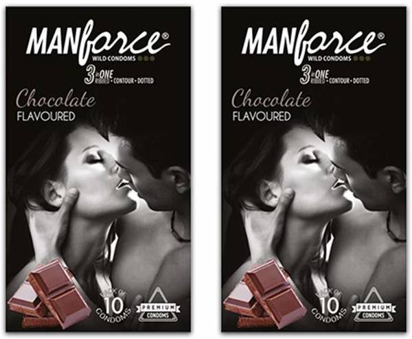MANFORCE MAN FORCE CHOCOLATE FLAVORED DOTTED CONDOMS FOR MEN'S Condom
