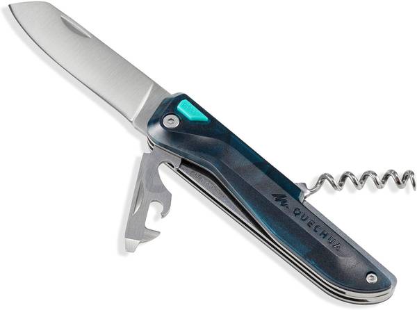 QUECHUA Multi-Tool Hiking Knife With Locking Blade 5 Multi-utility Knife