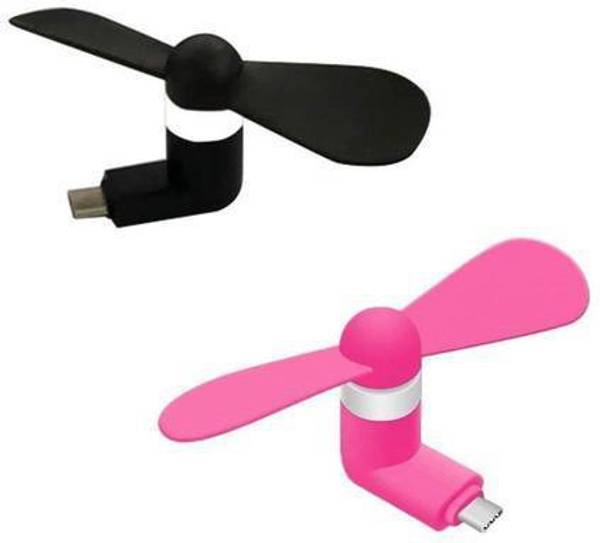 JANGI Type-C Personal USB Mini Fan 121 for Android Cell Phones USB mini Fan Type-C portable mini fan 121 OTG adaptor gadget for all mobiles USB Fan