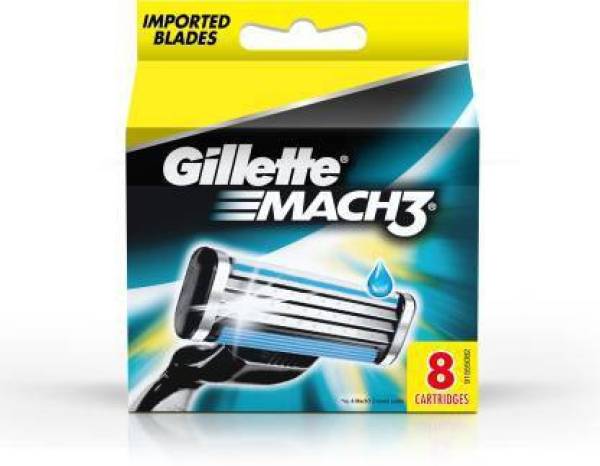 Gillette Mach 3 Cartridge (Pack of 8)