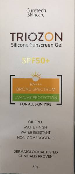 Triozon Sunscreen - SPF 50+ PA+++ Silicone Sunscreen Gel For SPF 50+ OR Oil Free Pack Of 1