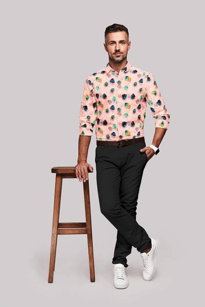 Mansfab Men Printed Casual Multicolor Shirt