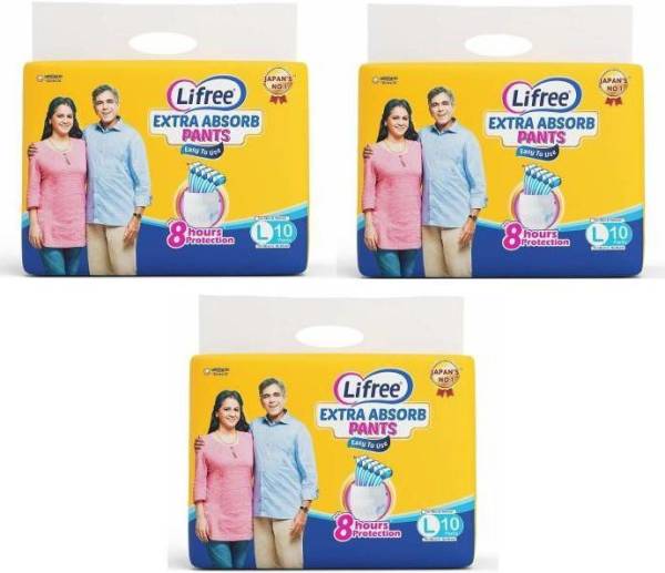 LIFREE Extra Absorb Pant Diaper For Men And Women Adult Diapers - L