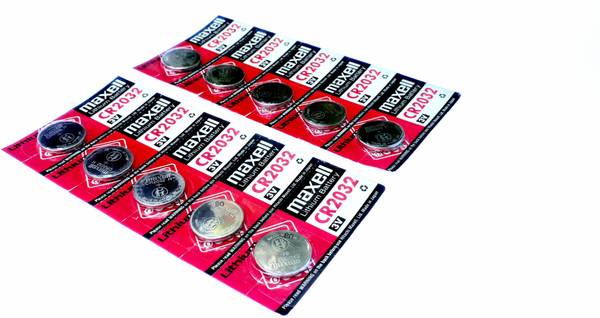 PREMBROTHERS Maxell CR2032 3V Button Cell (Pack Of 10pcs)for Wrist watches, Calculators, Heart-rate monitors, Toys & games and Personal organizers Bat...