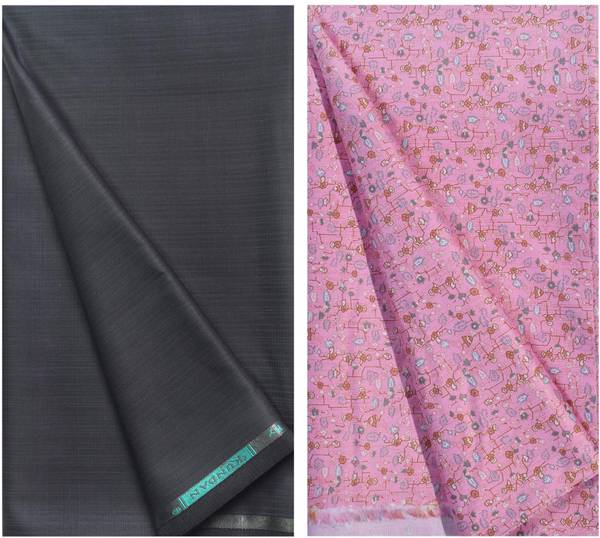 KUNDAN SULZ GWALIOR Cotton Blend Printed Shirt & Trouser Fabric