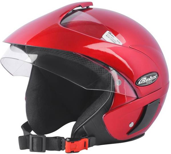 4U SUPREME RB 580 Half Face ISI Marked 100% ABS with Unbreakable Visor Bike Helmet Motorbike Helmet