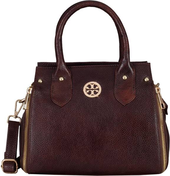 BRAND LEATHER Brown Sling Bag Women Genuine Leather Handbags Tote Office Shoulder Bag Medium Satchel Purse