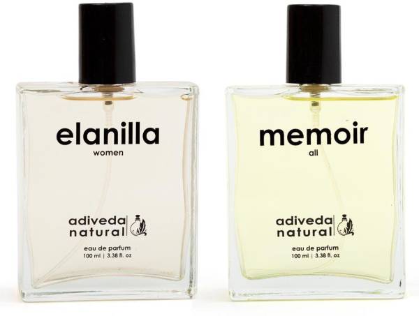 Adiveda Natural Elanilla & Memoir For Men & Women Perfume Gift Set Eau de Parfum - 200 ml