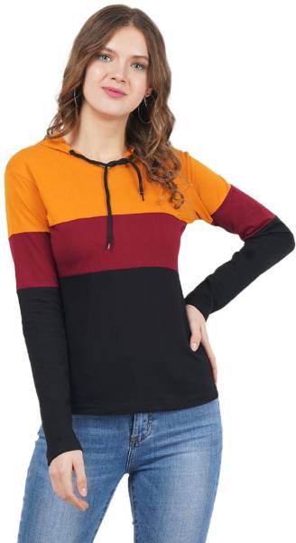 COUPLESTUFF.IN Full Sleeve Color Block Women Sweatshirt