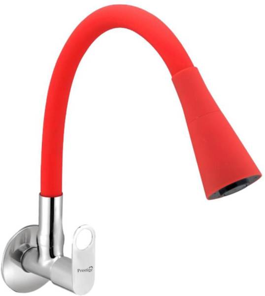 Prestige Prime Flexo SmartBuy Flexible Sink Faucet - Flxo Play (With 360 Degree Flexible Silicon Hose & Dual Flow Pattern) Cold Water Tap Red Pillar T...