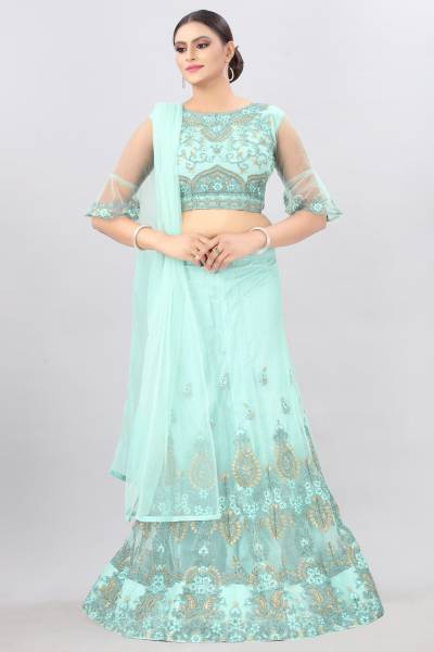 Arvika Embroidered Semi Stitched Lehenga Choli