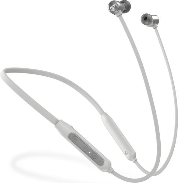 Mivi Collar Classic Neckband with Fast Charging Bluetooth Headset  (Grey, In the Ear)
