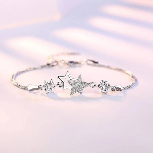 MYKI Sterling Silver Crystal Gold-plated Bracelet