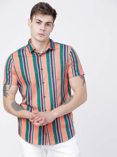 LOCOMOTIVE Men Printed Casual Multicolor Shirt