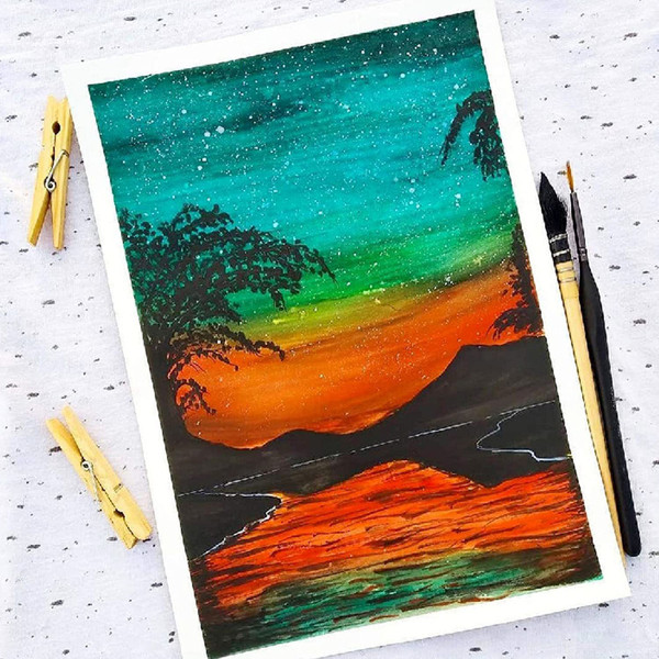Zen Sanga Artists’ - A3 Spiral Acrylic Pad - Landscape - 300 GS - Cold Pressed Sketchbook - View #14
